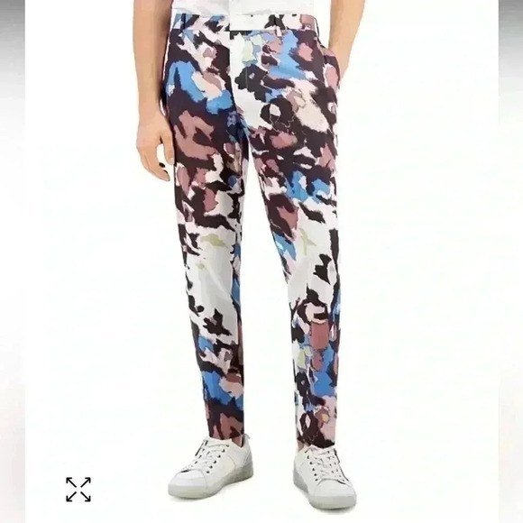 INC Men's Watson Abstract Printed Slim Fit Pants, Created for Macy's NWT Siz… - Picture 1 of 10